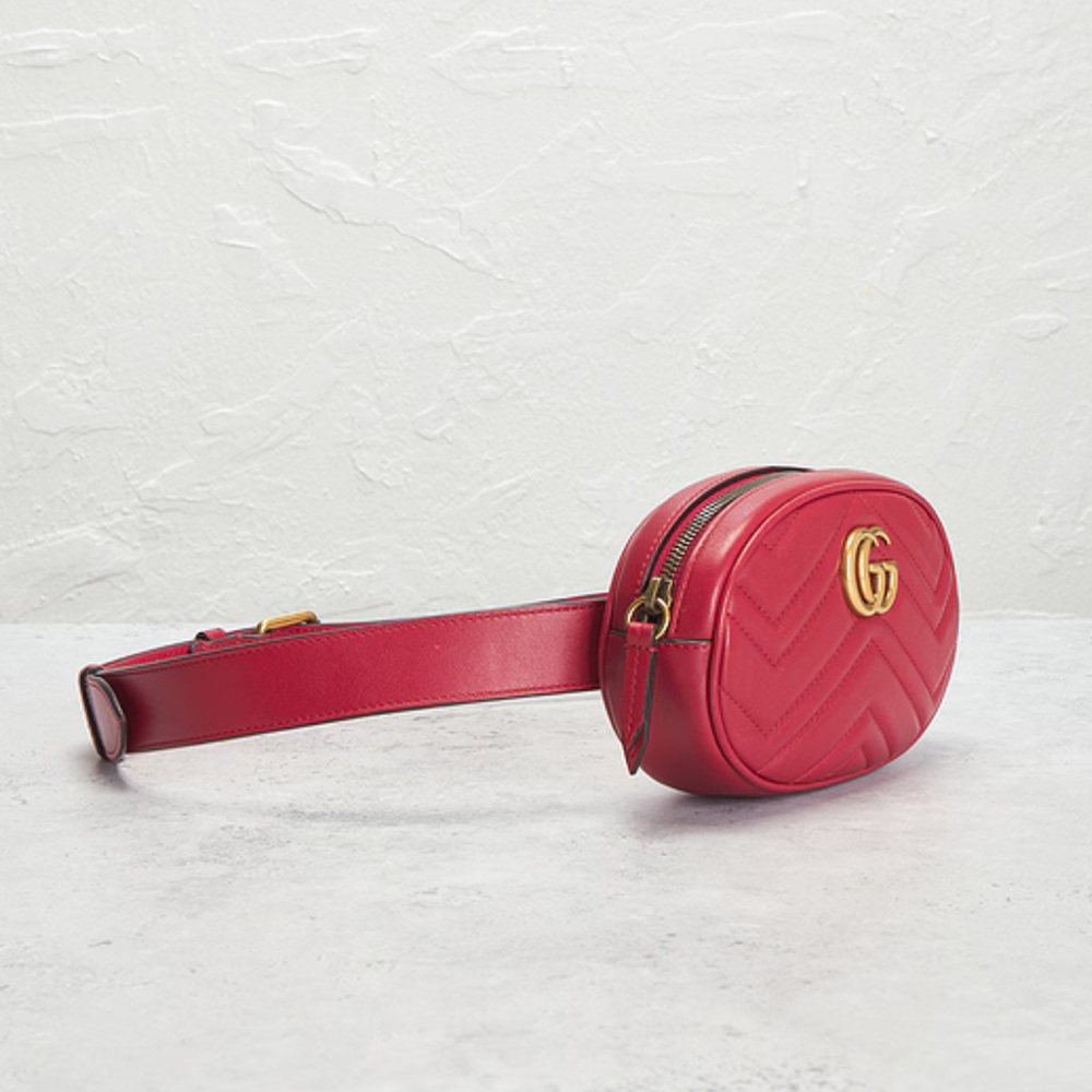 Gucci Red Quilted Belt Bag with Gold Logo (Serious Inquiries Message Me!) - Picture 3 of 6